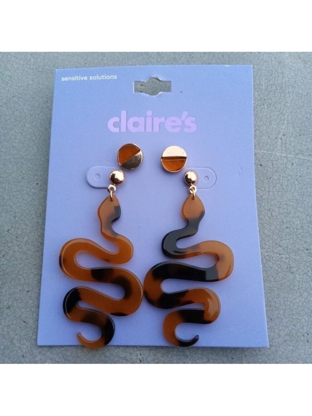 🆓 Free W/Purchase Claire's Brown and Black Snake Earrings